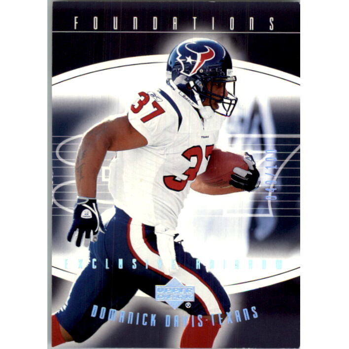 2004 Upper Deck Foundations Exclusive Rainbow Silver #37 Domanick Davis 2004 Upper Deck Foundations Exclusive Rainbow Silver #37 Domanick Davis