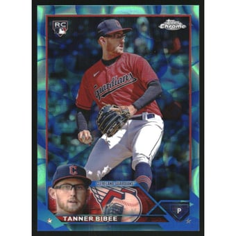 2023 Topps Chrome Update Aqua Blue Lava Lamp Refractors #USC114 Tanner Bibee