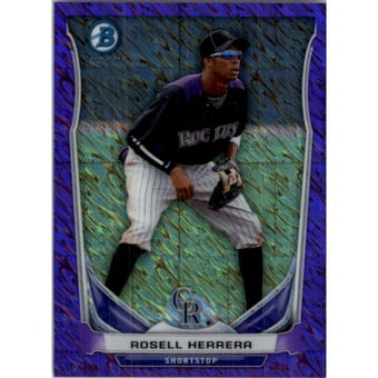 2014 Bowman Chrome Bowman Scout Top 5 Mini Purple Refractors #BMCRO4 Rosell Herrera