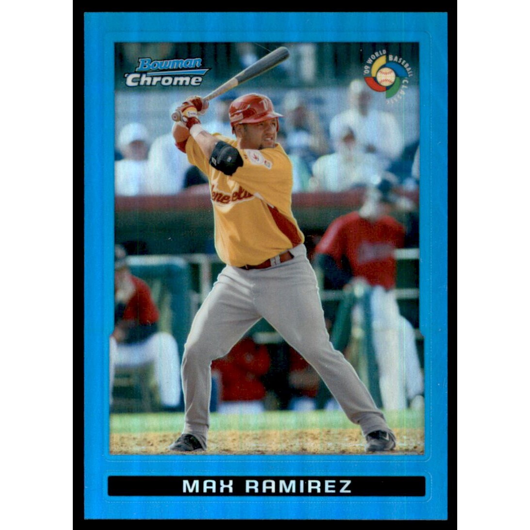 2009 Bowman Chrome WBC Prospects Blue Refractors #BCW59 Max Ramirez. rookie card picture