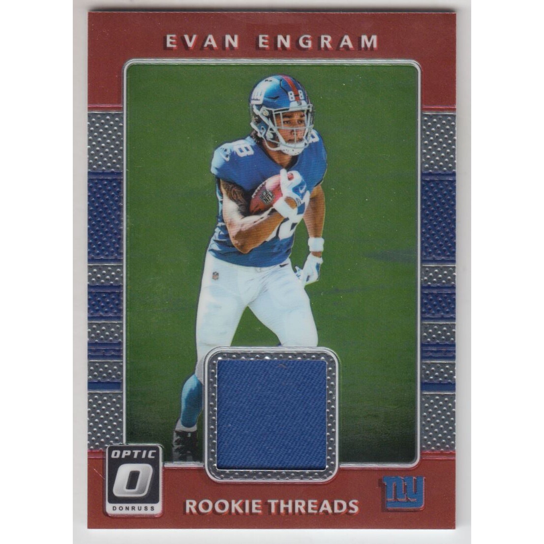 2017 Donruss Optic Rookie Threads #10 Evan Engram. rookie card picture