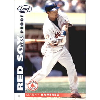 2002 Leaf Press Proofs Blue #52 Manny Ramirez
