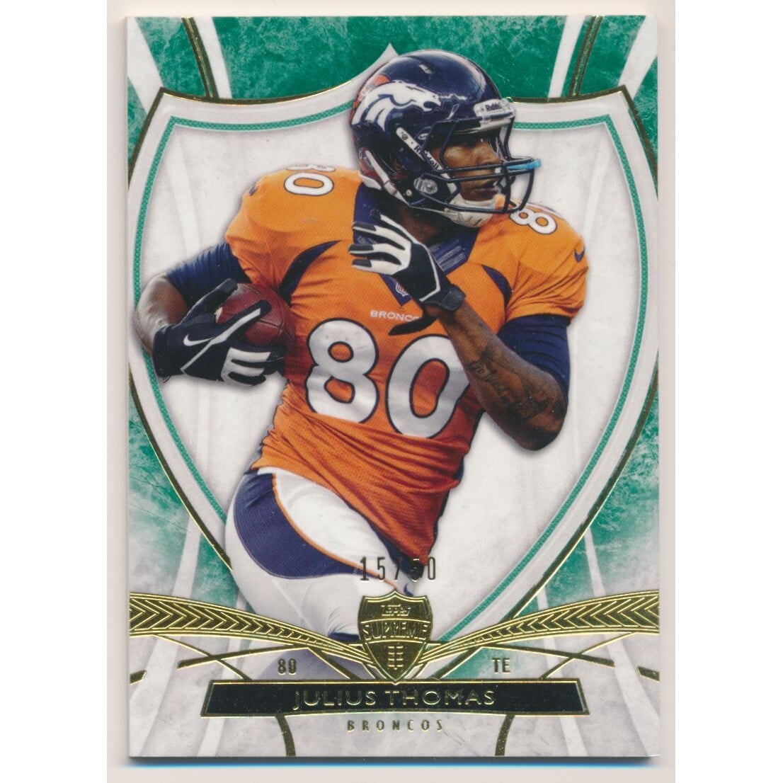 2013 Topps Supreme Green #8 Julius Thomas. rookie card picture
