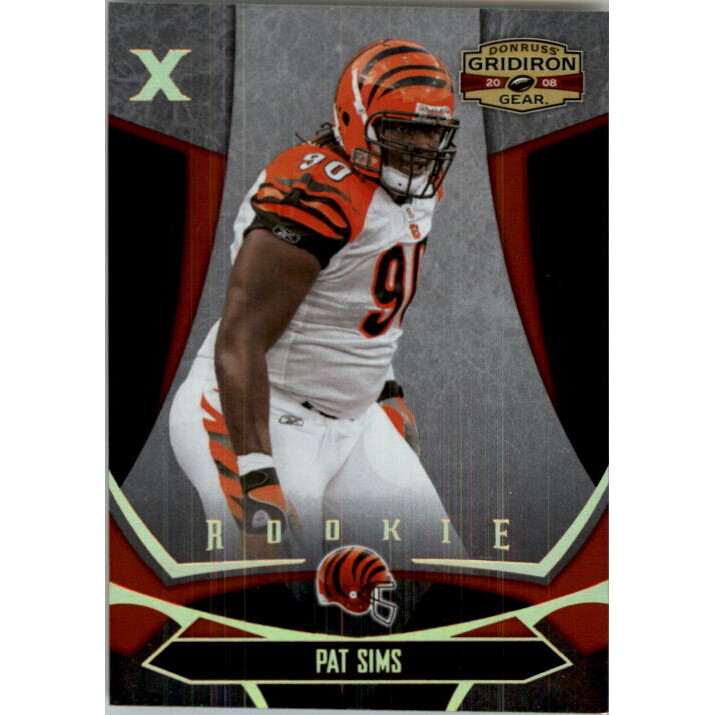 2008 Donruss Gridiron Gear Gold Holofoil X's #175 Pat Sims