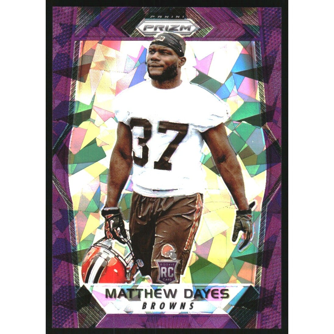 2017 Panini Prizm Prizms Purple Crystals #222 Matthew Dayes. rookie card picture