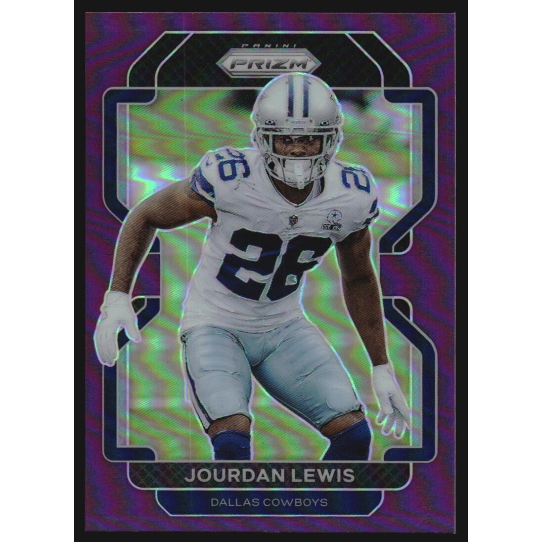 2021 Panini Prizm Prizms Purple #246 Jourdan Lewis