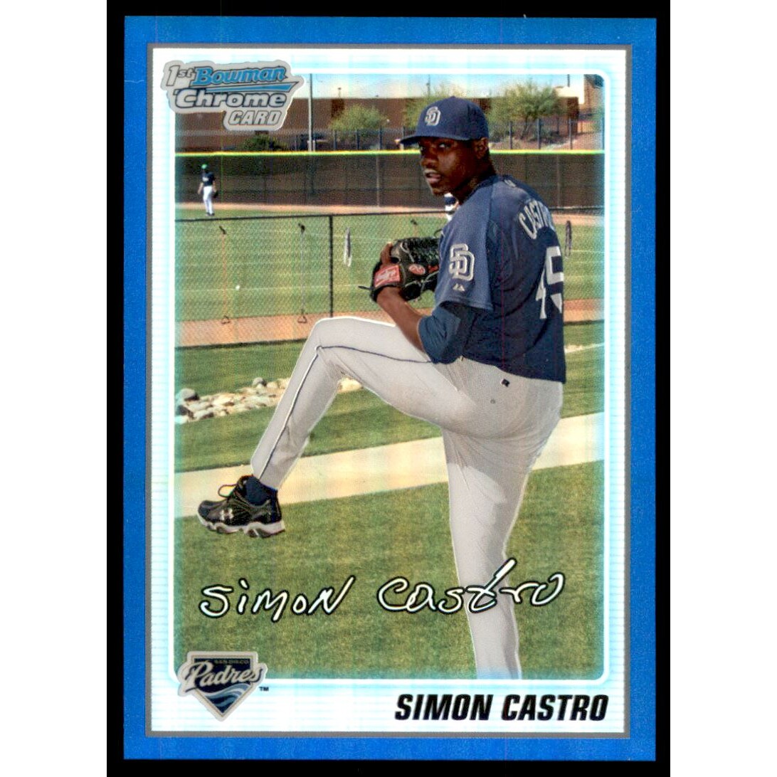 2010 Bowman Chrome Prospects Blue Refractors #BCP48 Simon Castro 2010 Bowman Chrome Prospects Blue Refractors #BCP48 Simon Castro