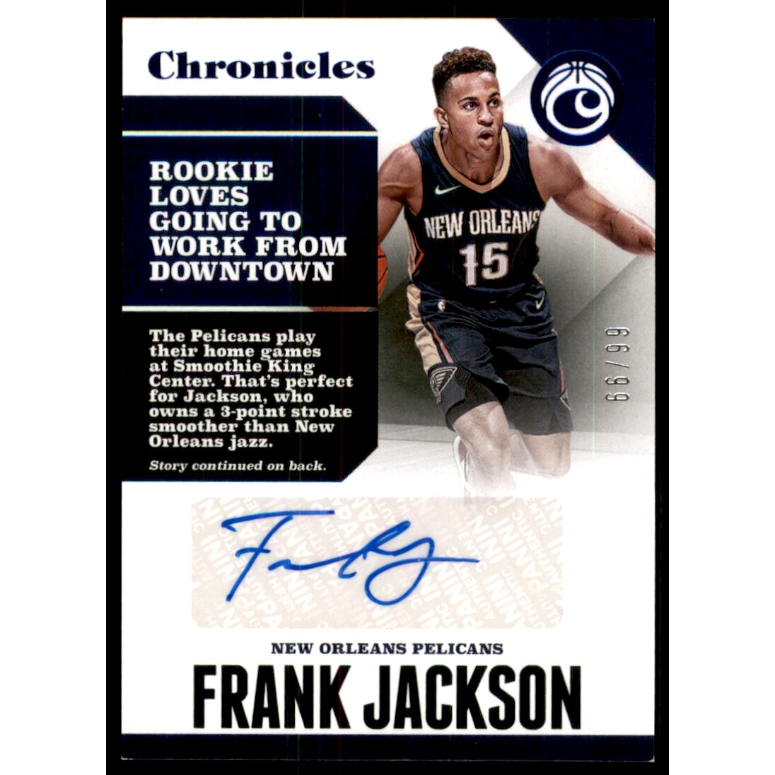 2017-18 Panini Chronicles Autographs Blue #3 Frank Jackson/99