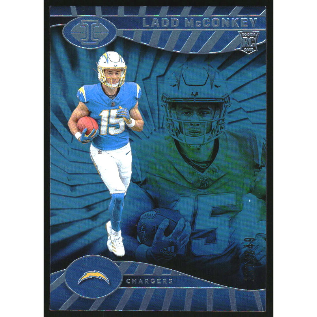 2024 Panini Illusions Trophy Collection Light Blue #51 Ladd McConkey