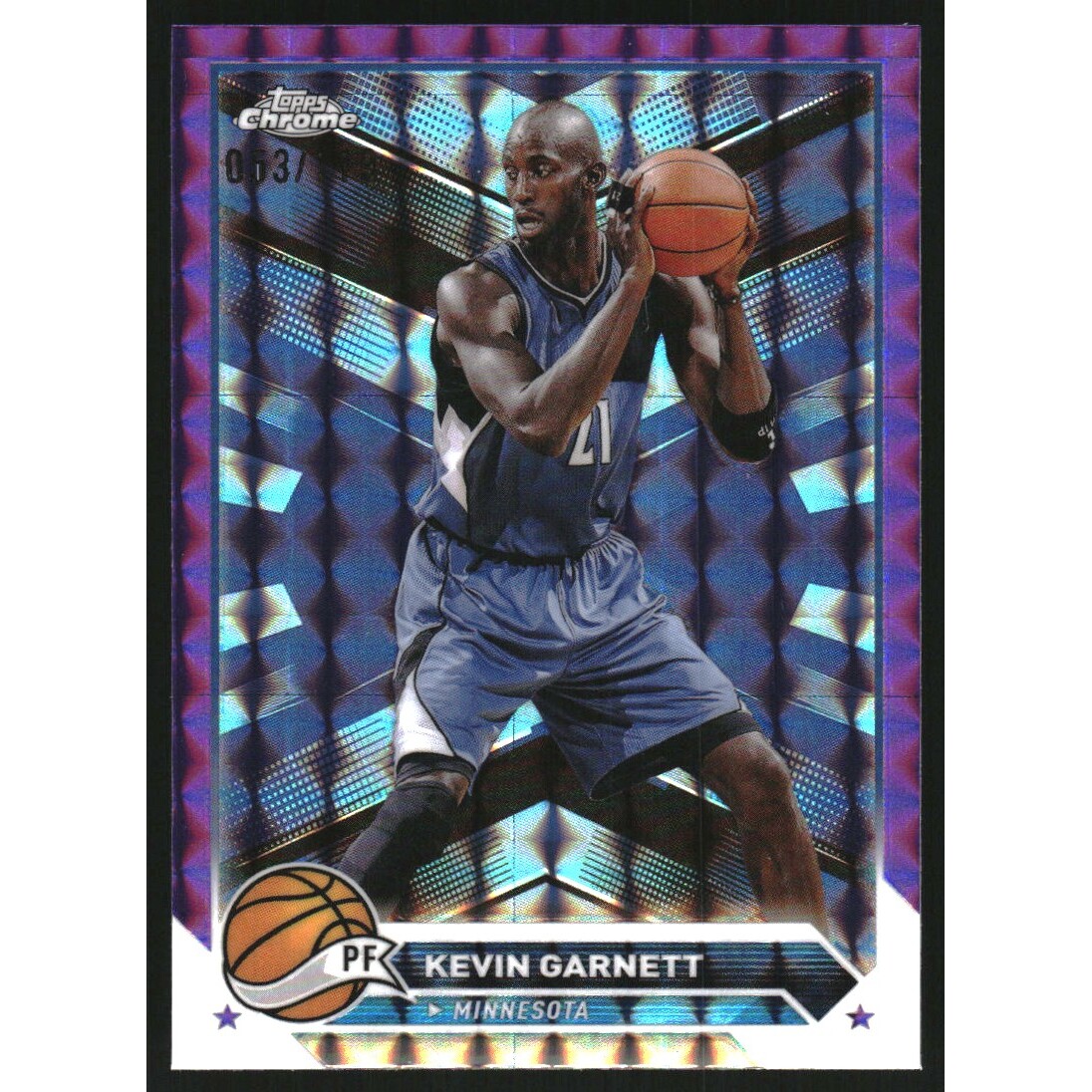 2023-24 Topps Chrome Purple Geometric Refractors #64 Kevin Garnett