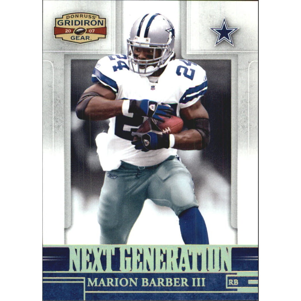 2007 Donruss Gridiron Gear Next Generation Gold Holofoil #20 Marion Barber