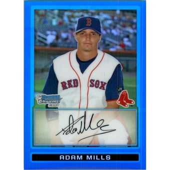 2009 Bowman Chrome Prospects Blue Refractors #BCP44 Adam Mills