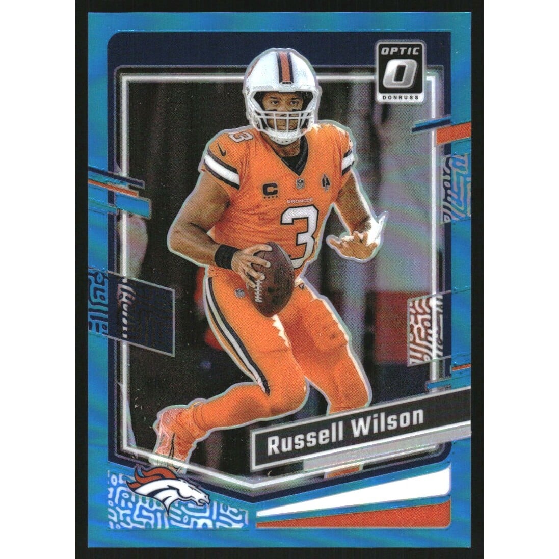 2023 Donruss Optic Aqua #57 Russell Wilson. rookie card picture