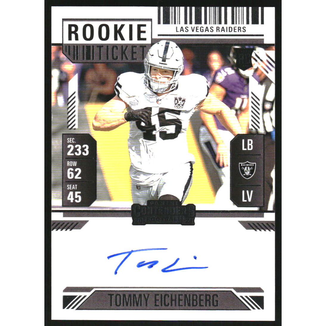 2024 Panini Contenders #214 Tommy Eichenberg AU RC. rookie card picture