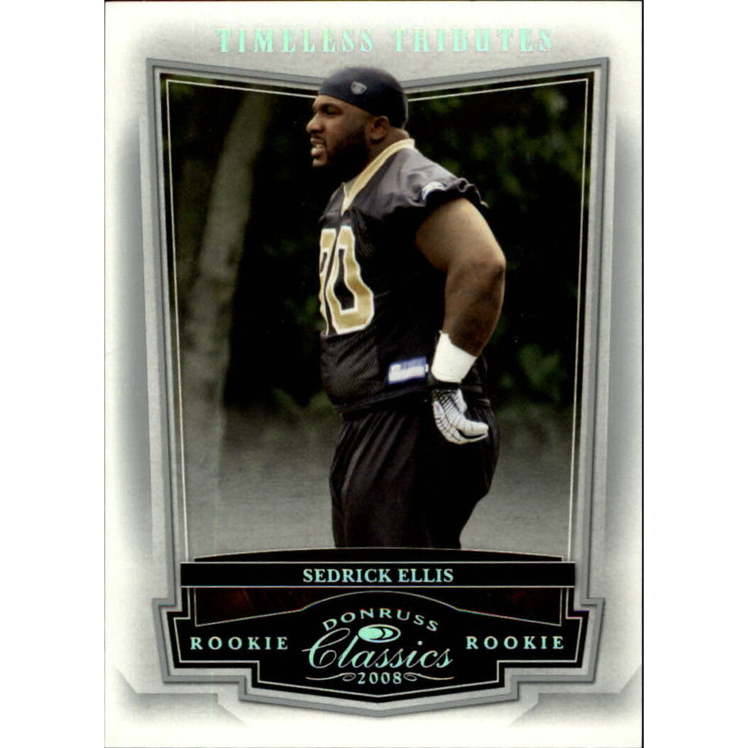 2008 Donruss Classics Timeless Tributes Silver #212 Sedrick Ellis. rookie card picture