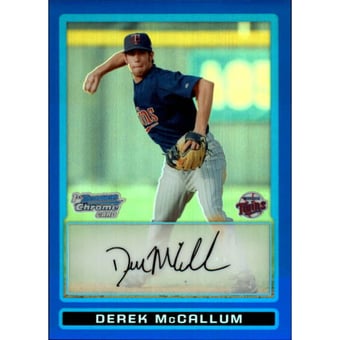 2009 Bowman Chrome Draft Prospects Blue Refractors #BDPP52 Derek McCallum