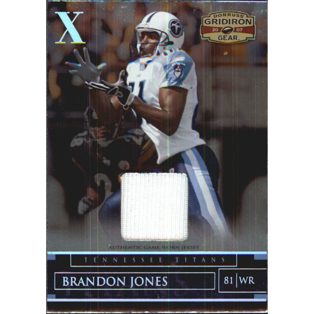 2007 Donruss Gridiron Gear Jerseys X's #88 Brandon Jones/105. rookie card picture