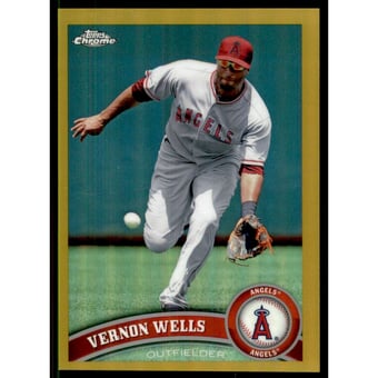 2011 Topps Chrome Gold Refractors #64 Vernon Wells
