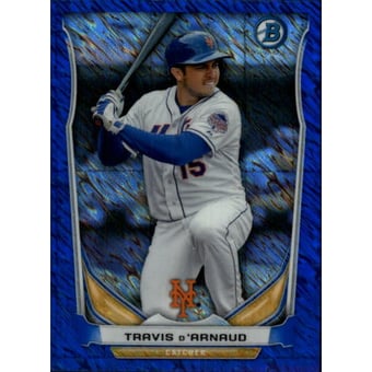 2014 Bowman Chrome Bowman Scout Top 5 Mini Blue Refractors #BMNYM2 Travis d'Arnaud
