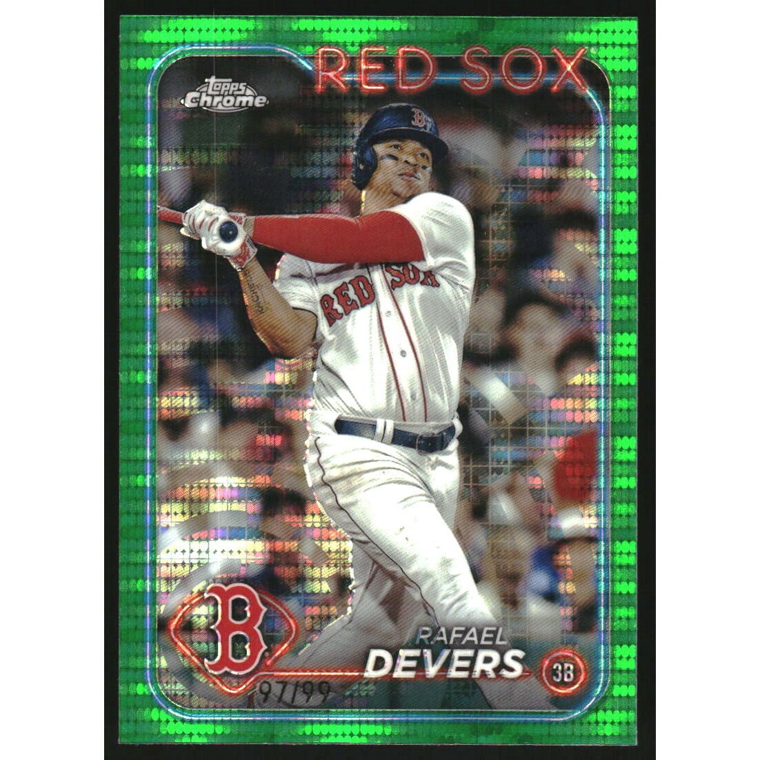 2024 Topps Chrome Green Sonar Refractors #93 Rafael Devers