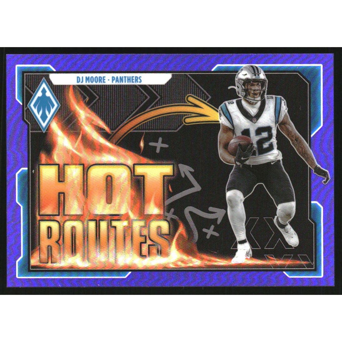 2021 Panini Phoenix Hot Routes Purple #17 D.J. Moore