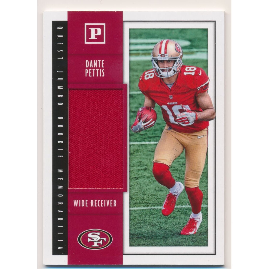 2018 Panini Quest Jumbo Rookie Memorabilia #32 Dante Pettis