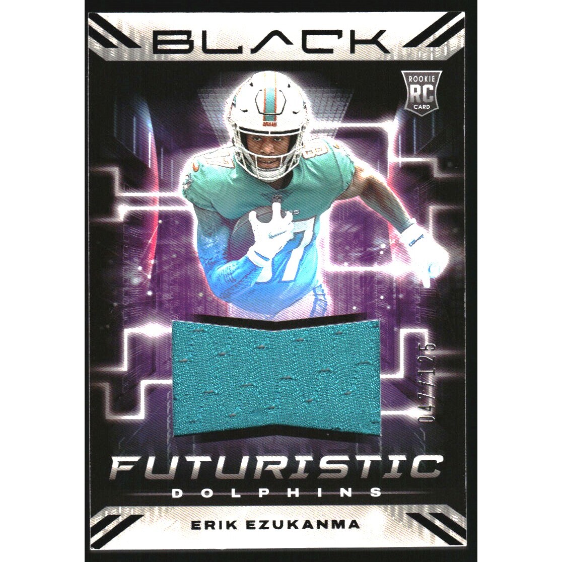 2022 Panini Black Futuristic Jerseys #37 Erik Ezukanma. rookie card picture
