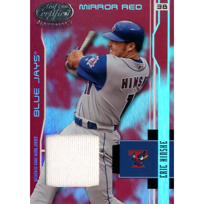 2003 Leaf Certified Materials Mirror Red Materials #193 Eric Hinske Jsy/250