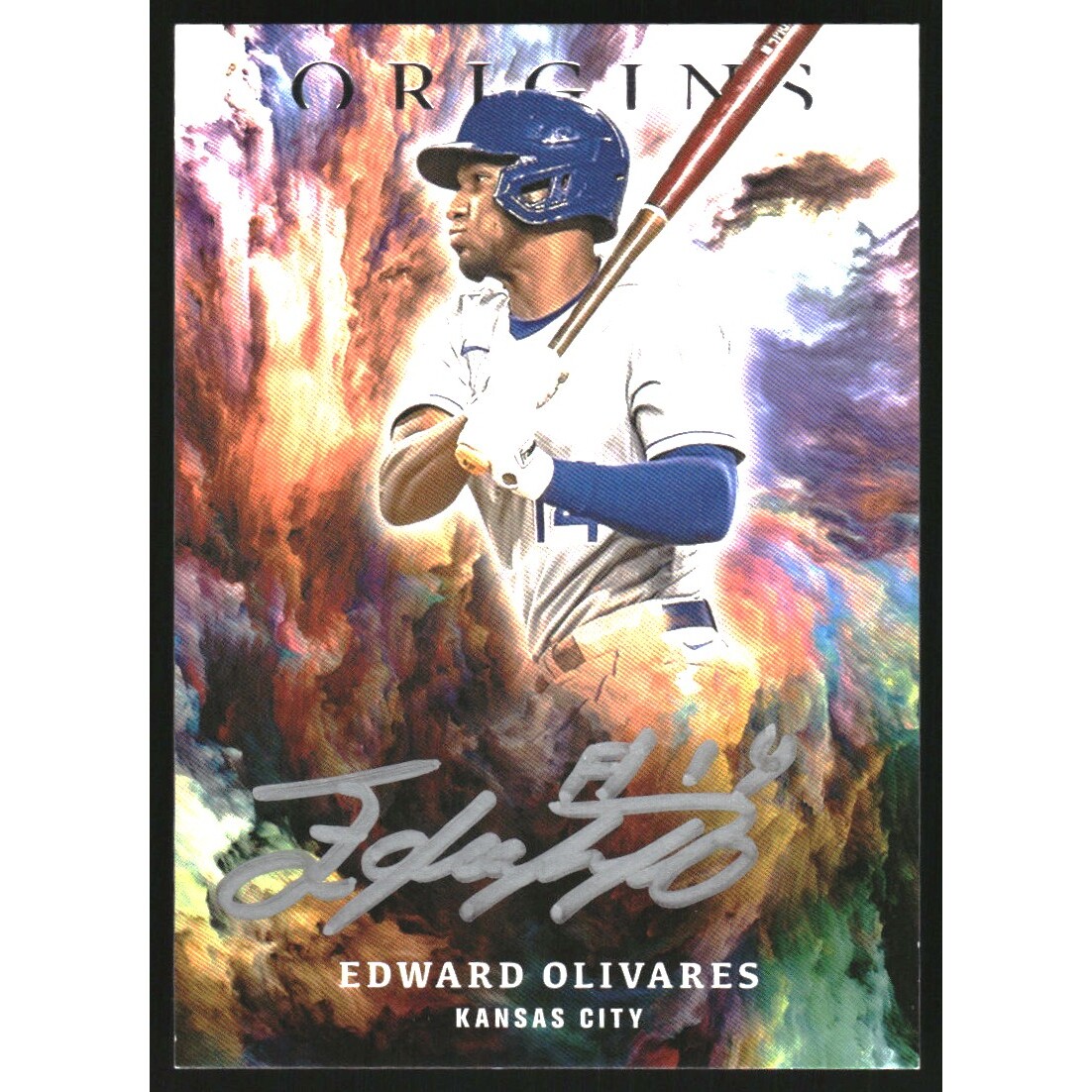 2021 Panini Origins Signatures #17 Edward Olivares. rookie card picture