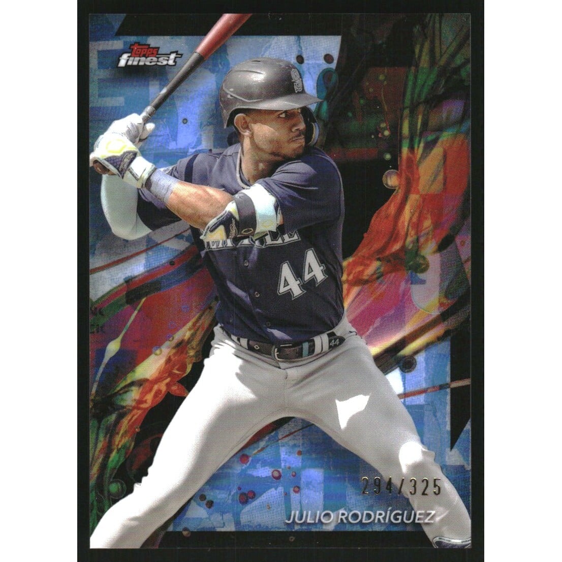 2024 Finest Sky Blue Refractors #48 Julio Rodriguez