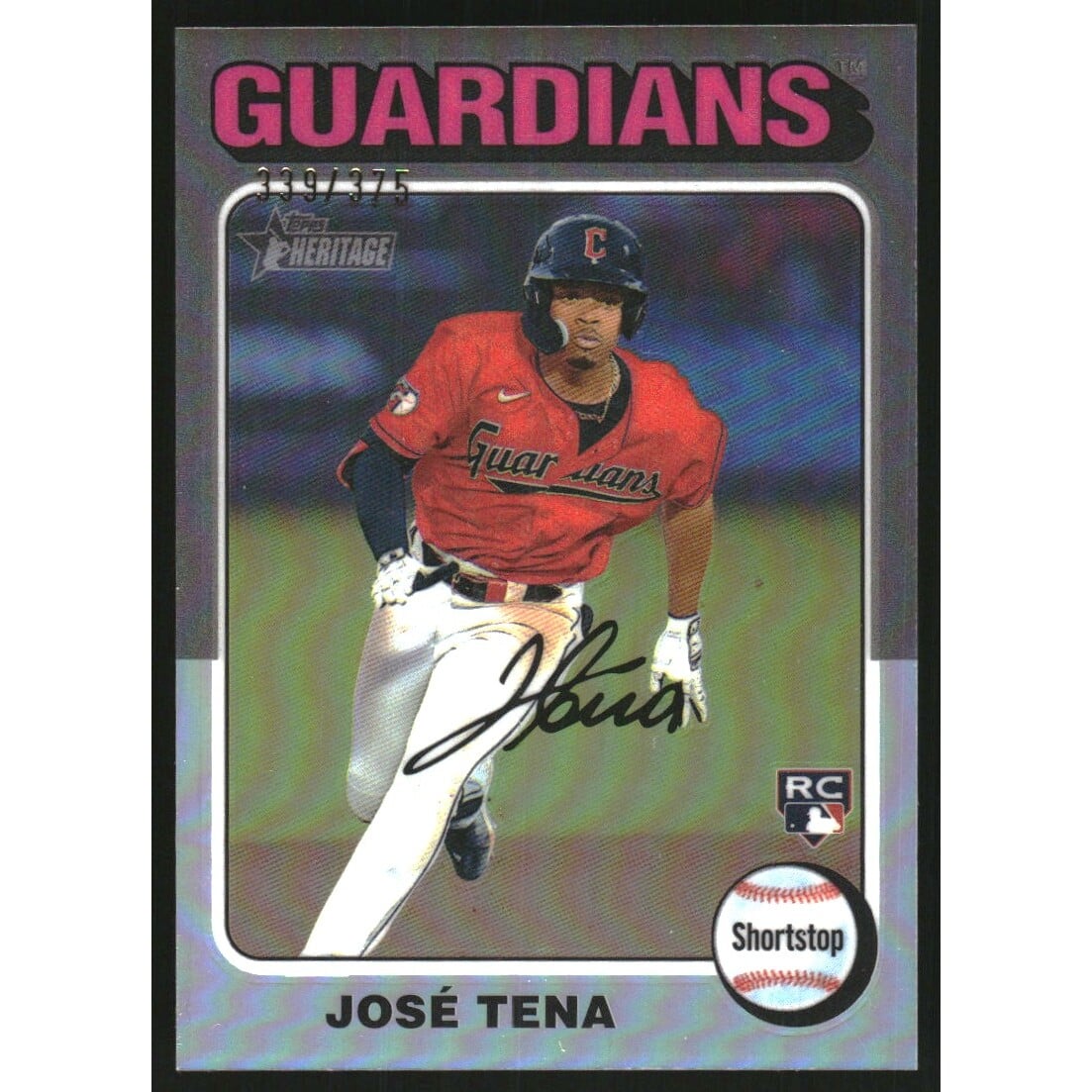 2024 Topps Heritage Chrome Silver Refractors #227 Jose Tena/375