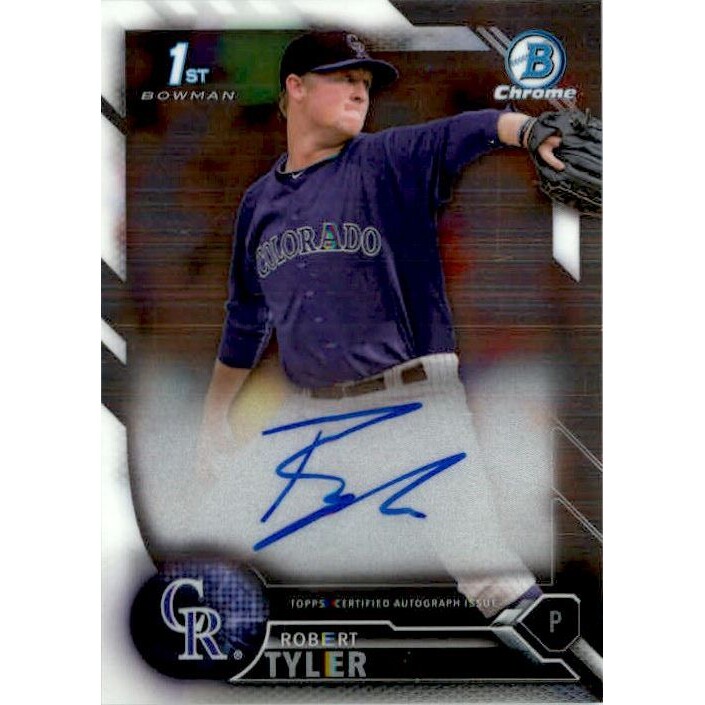 2016 Bowman Chrome Draft Draft Pick Autographs #CDART Robert Tyler. rookie card picture
