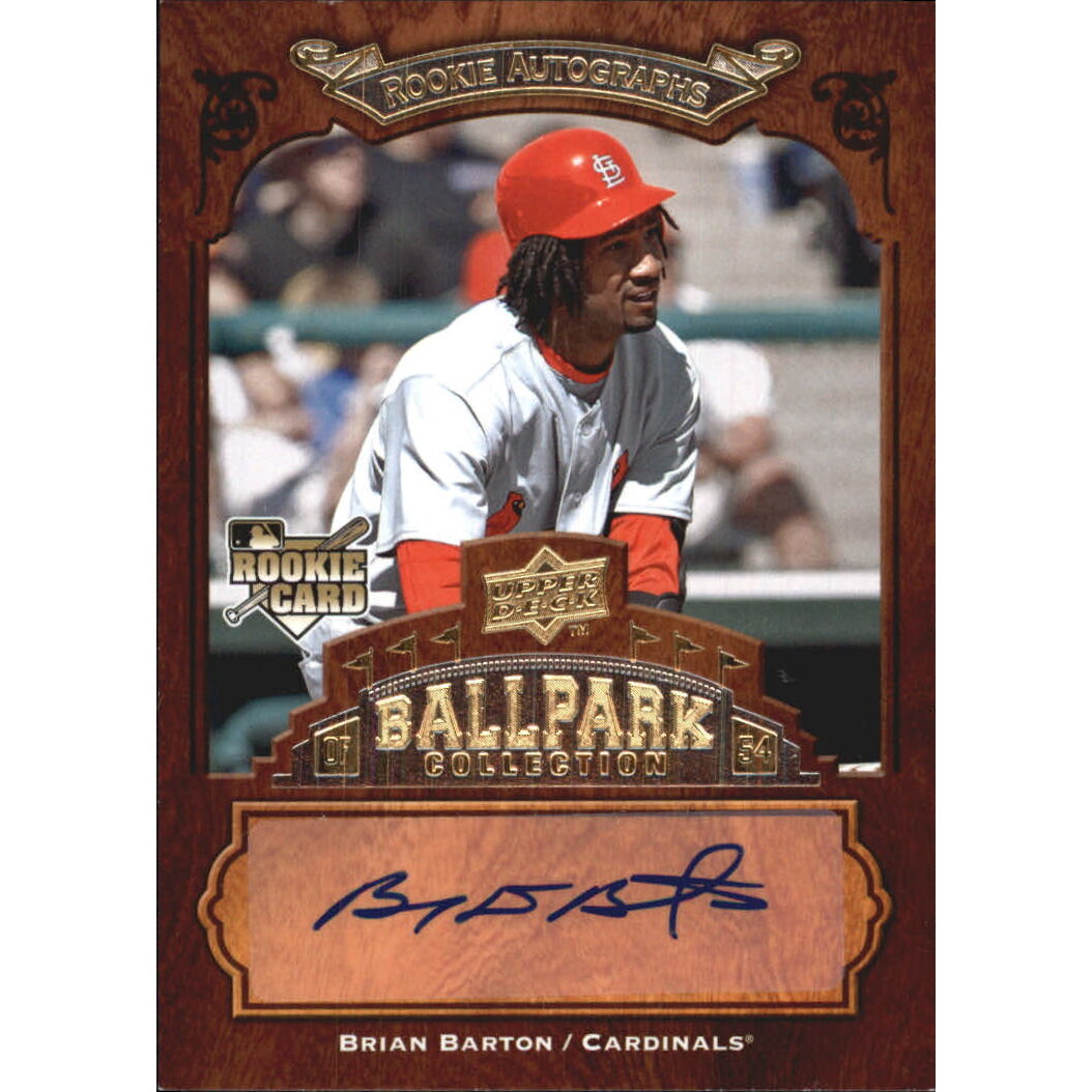 2008 Upper Deck Ballpark Collection #105 Brian Barton AU RC. rookie card picture