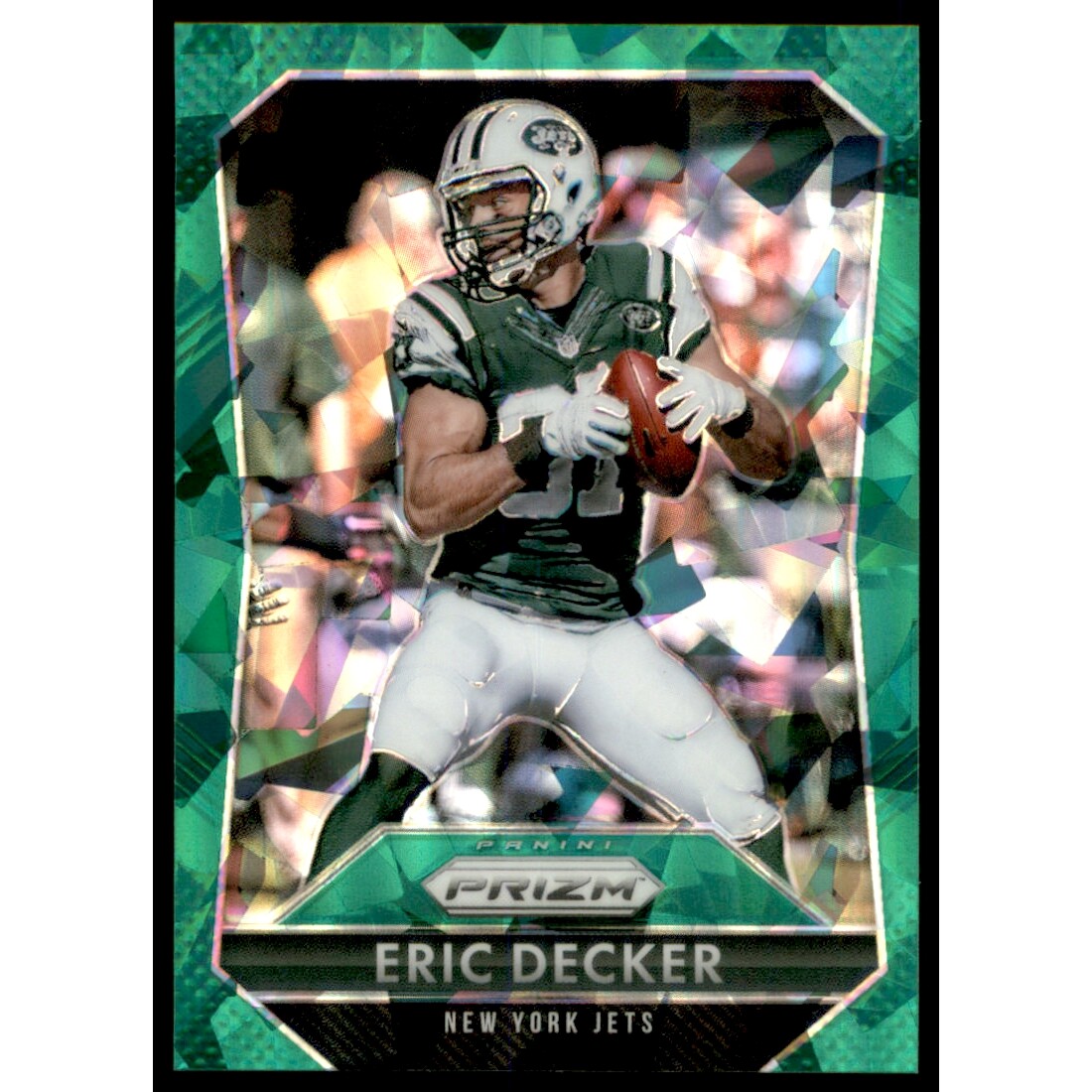 2015 Panini Prizm Prizms Green Cracked Ice #190 Eric Decker. rookie card picture