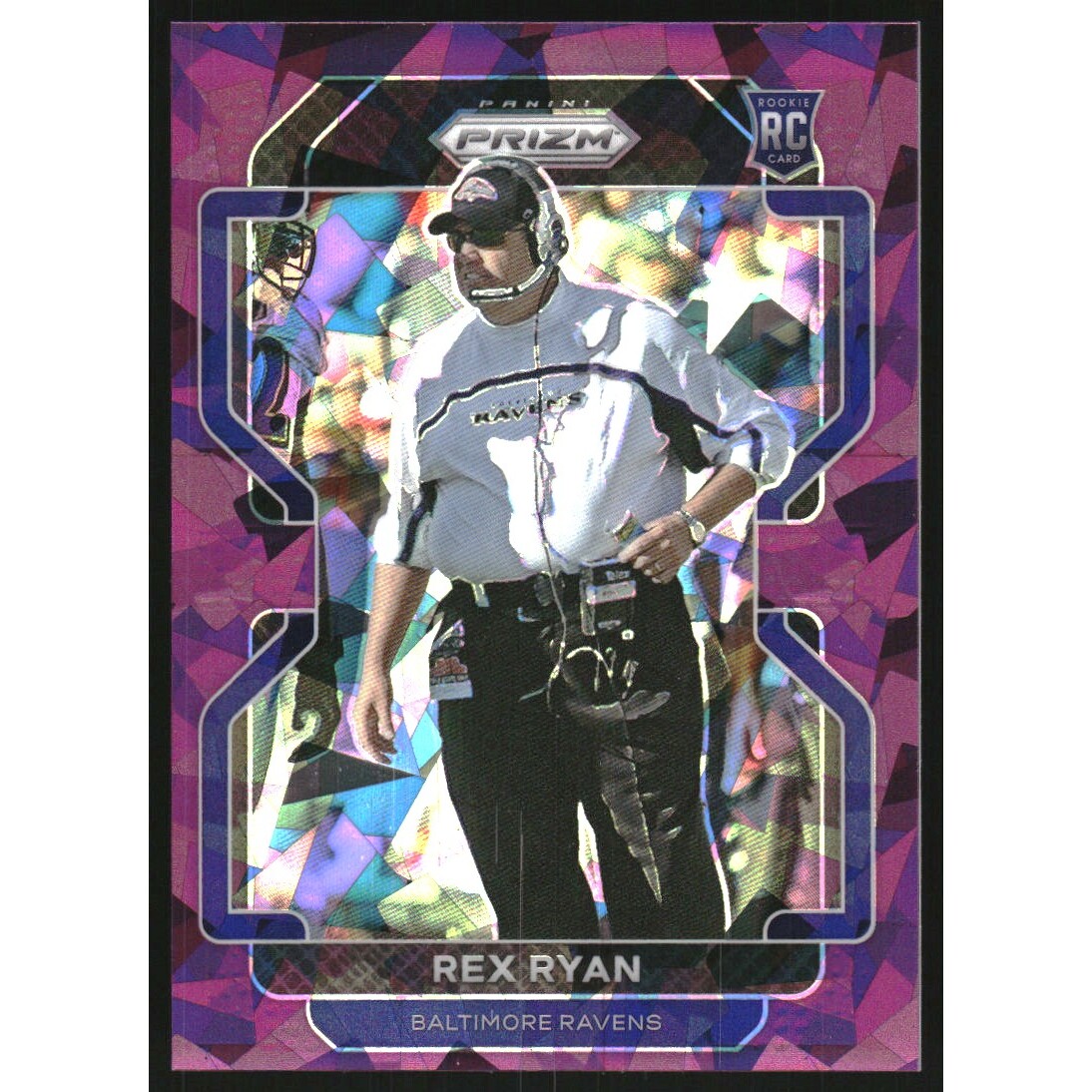2021 Panini Prizm Prizms Purple Ice #289 Rex Ryan. rookie card picture