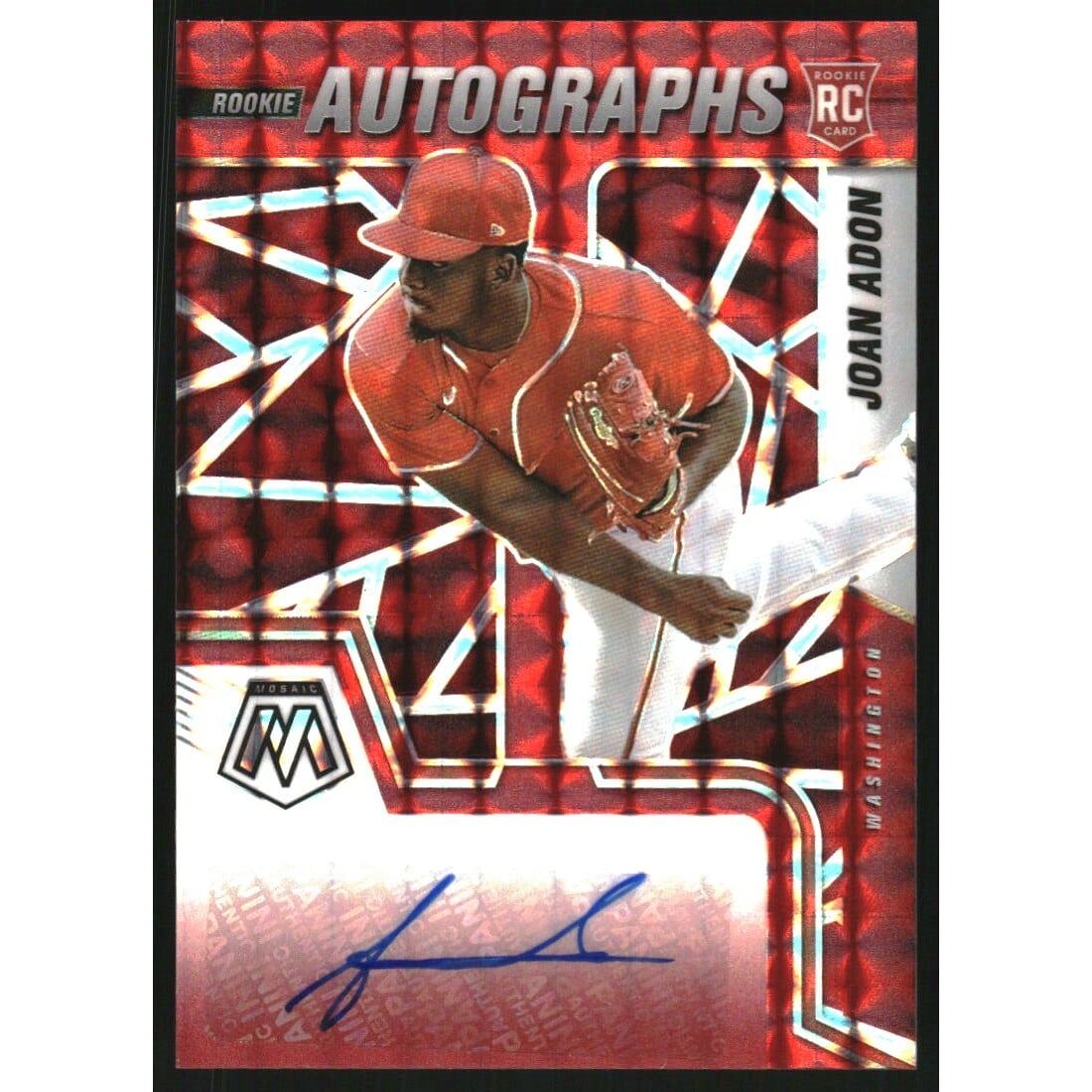 2022 Panini Mosaic Rookie Autographs Mosaic Choice Fusion #54 Joan Adon. rookie card picture