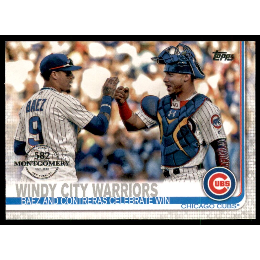 2019 Topps Factory Set 582 Montgomery #698 Windy City Warriors/Javier Baez/Willson Contreras. rookie card picture