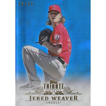 2013 Topps Tribute Blue #21 Jered Weaver