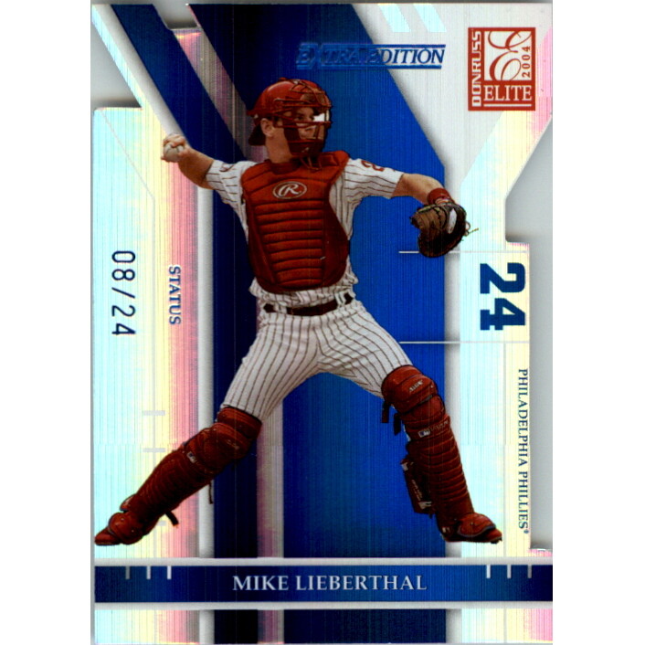 2004 Donruss Elite Extra Edition Status #129 Mike Lieberthal/24. rookie card picture