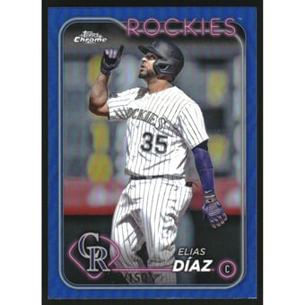 2024 Topps Chrome Blue Refractors #287 Elias Diaz