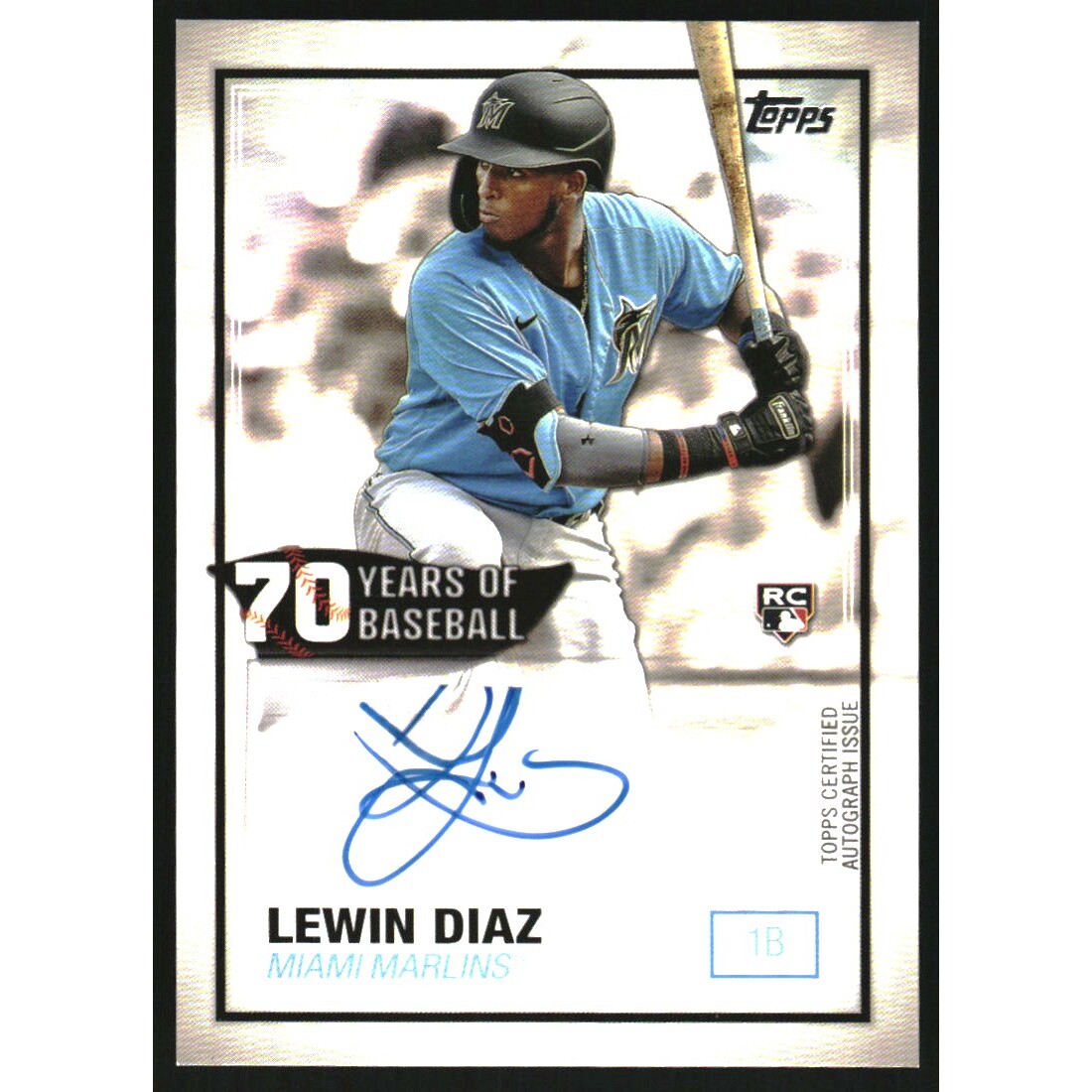 2021 Topps 70 Years of Baseball Autographs #70YALD Lewin Diaz S2 2021 Topps 70 Years of Baseball Autographs #70YALD Lewin Diaz S2