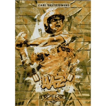 2017 Topps Fire Monikers Gold Minted #M31 Carl Yastrzemski