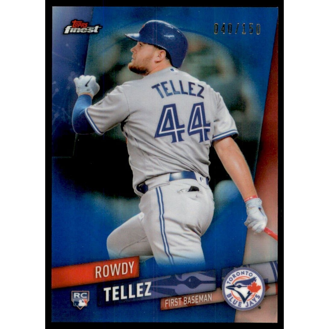 2019 Finest Blue Refractors #52 Rowdy Tellez