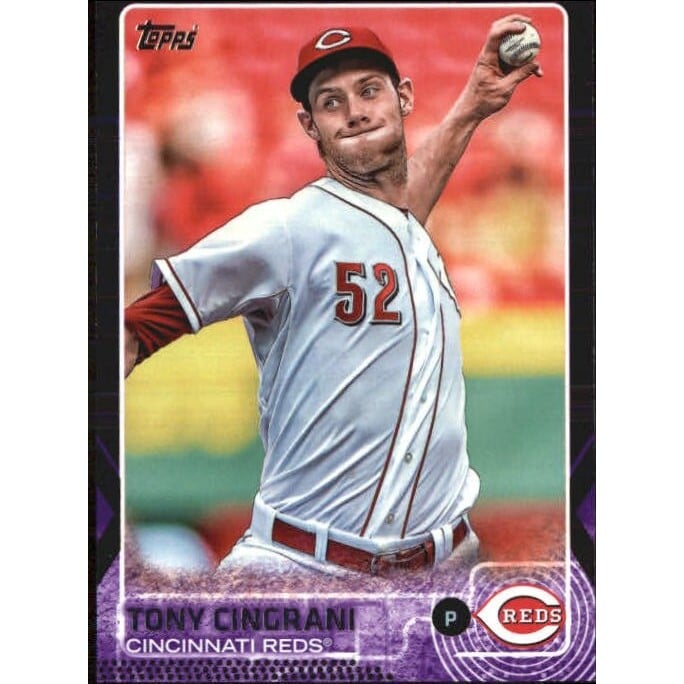 2015 Topps Toys R Us Purple Border #264 Tony Cingrani. rookie card picture