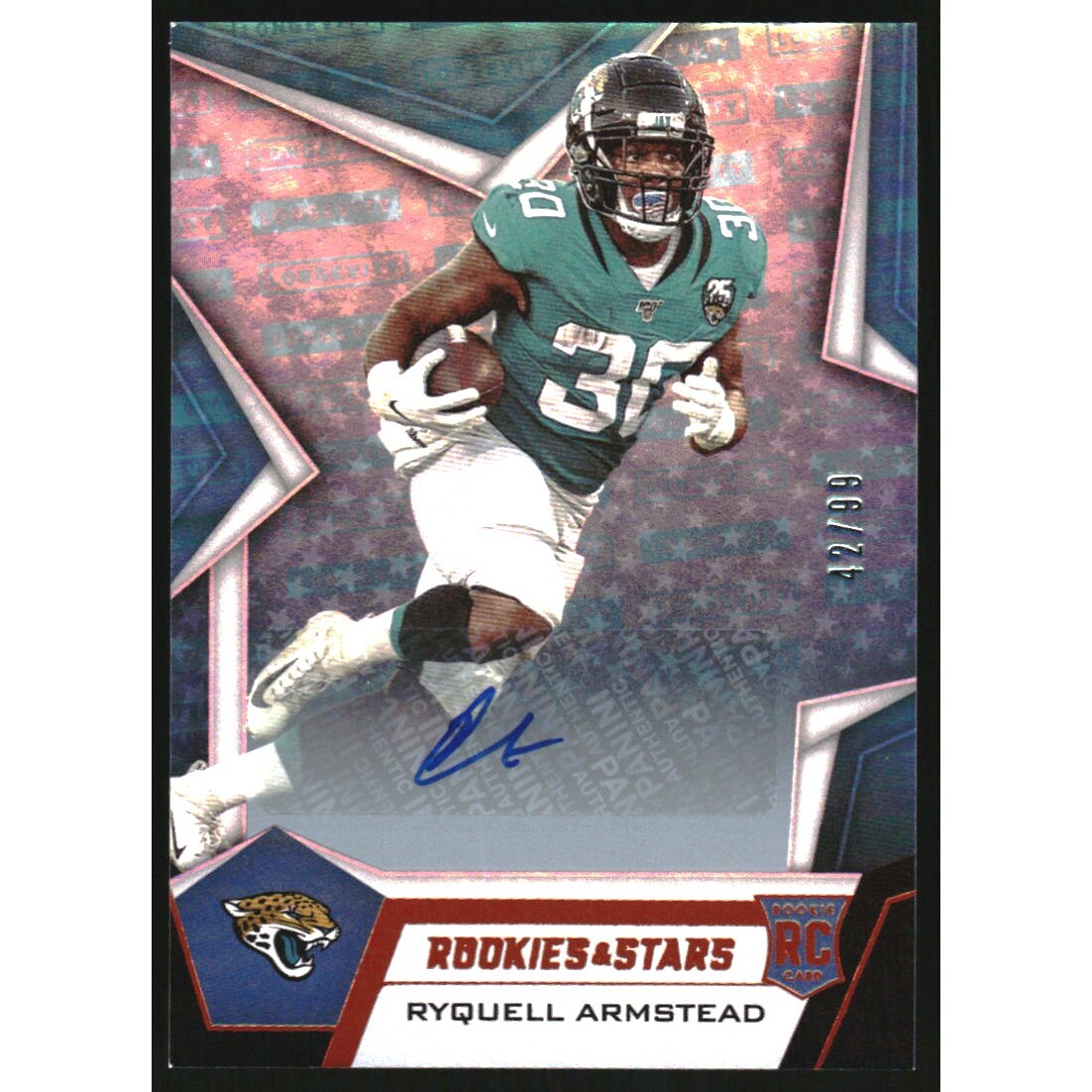 2019 Rookies and Stars Rookies Longevity Signatures Orange #167 Ryquell Armstead/99