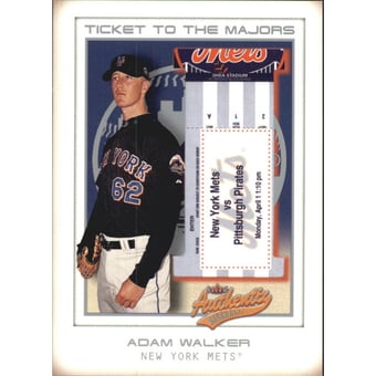 2002 Fleer Authentix Front Row #165 Adam Walker TM