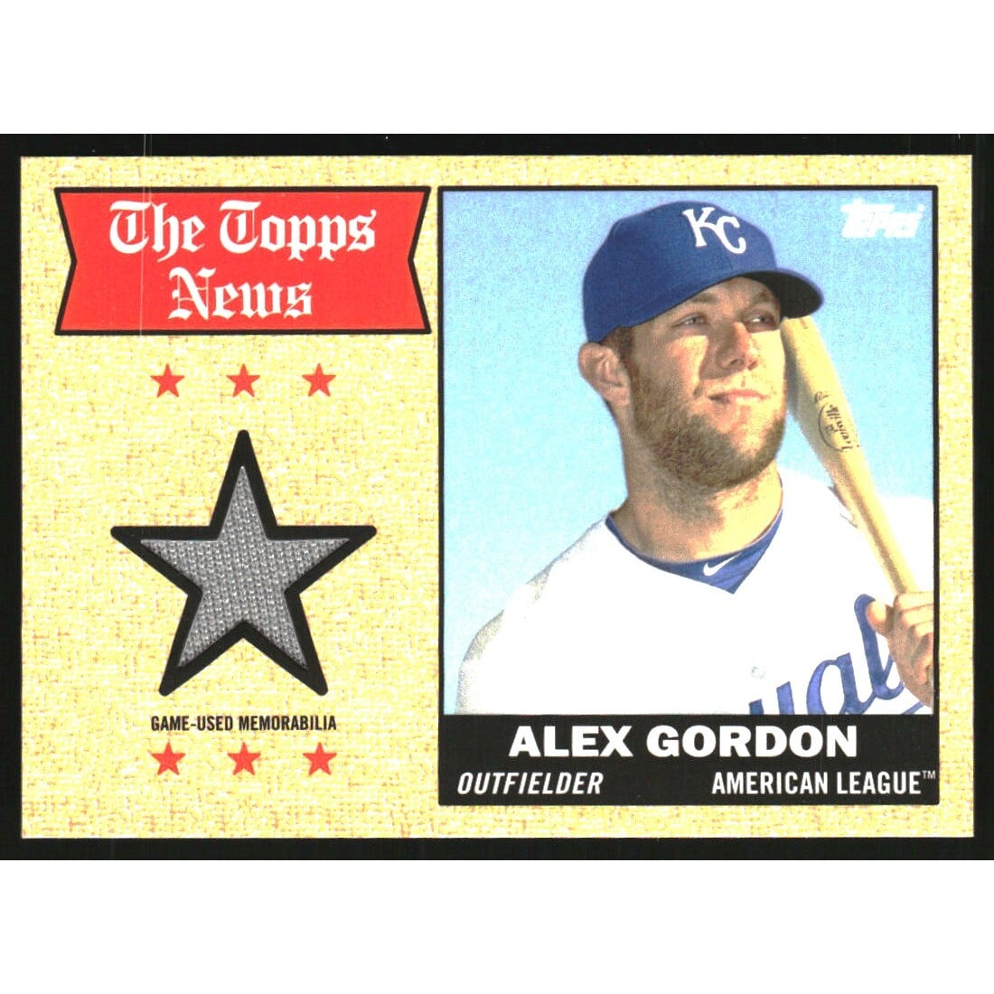 2014 Topps Archives Relics #68TRAG Alex Gordon. rookie card picture