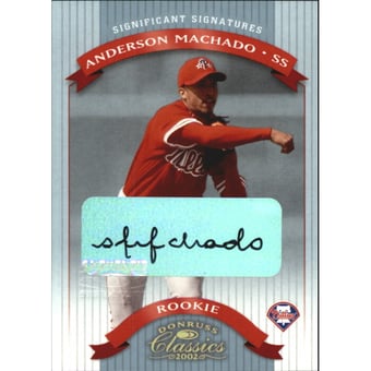 2002 Donruss Classics Significant Signatures #137 Anderson Machado ROO/500
