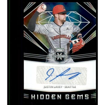 2020 Elite Extra Edition Hidden Gems Autographs #26 Justin Lavey