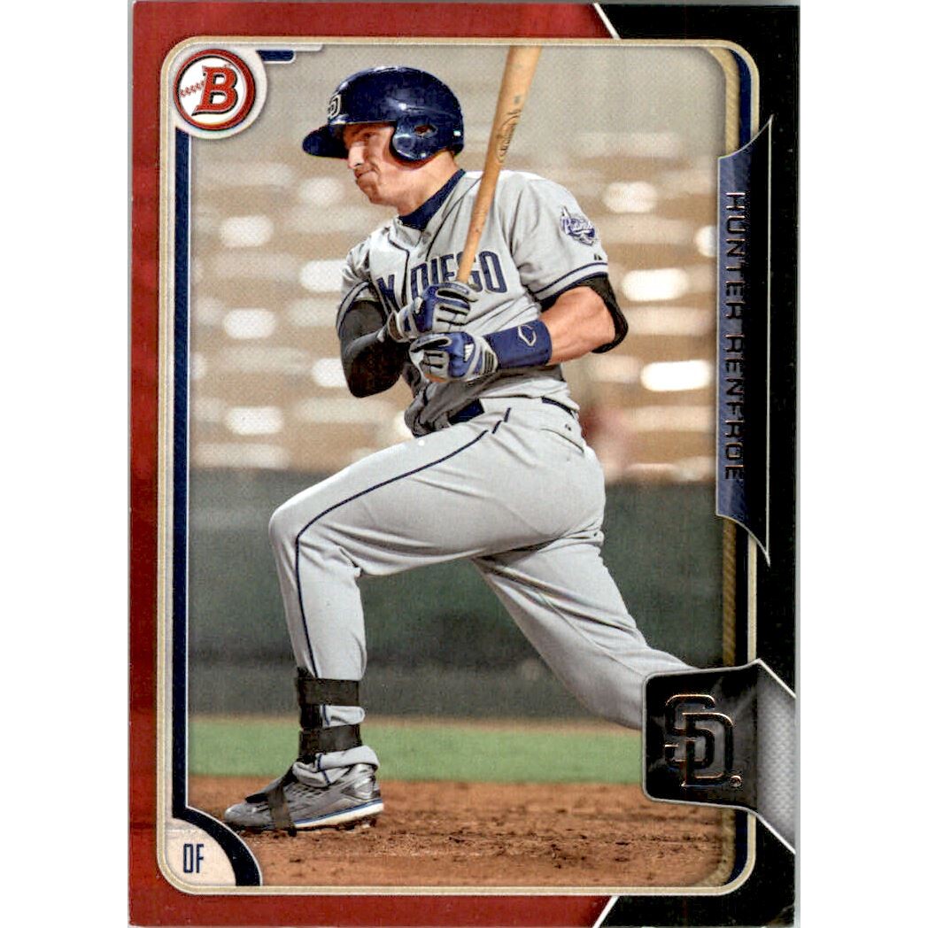 2015 Bowman Prospects Black-Red Asia #BP122 Hunter Renfroe. rookie card picture